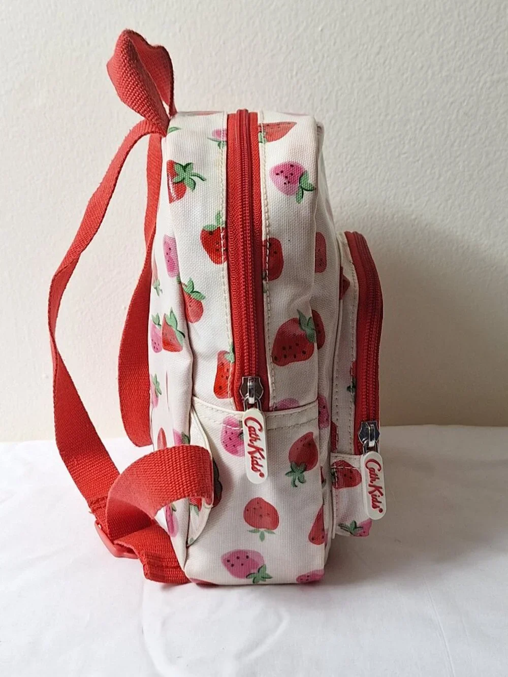 Cath Kidston Kids Strawberry Print Backpack in Red and Pink
